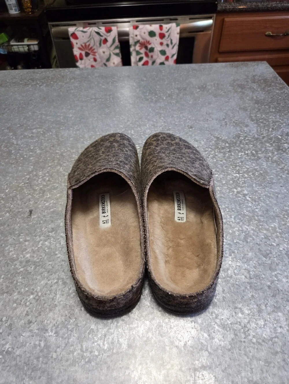 Birkenstock Zermatt Wool Felt Leopard EU Size 41 - Picture 5 of 7